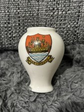 W H Goss Crested China - Ostend Vase - Dartmouth (Devon) crest. 