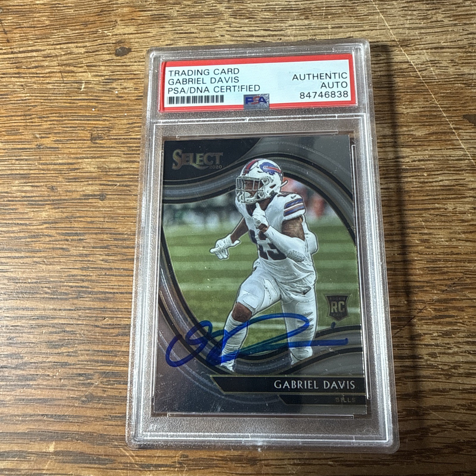 2020 Gabriel Davis Rookie Card On Card Auto Psa view 3