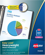 Avery Diamond Clear Heavyweight Sheet Protectors, Easy Load, 200 Document Protec
