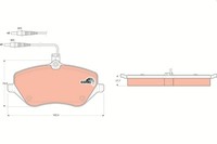Bremsbelagsatz FÜR CitroËN C6 (Td ), Peugeot 407 (6D ) - TRW GDB1595