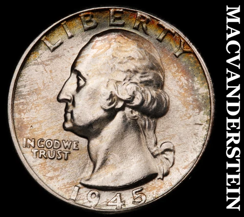 1945-D Silver Washington Quarter - Brilliant Uncirculated  Lustrous  #i6438
