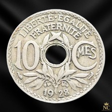 France – 1928 – 10 centimes Lindauer Cupronickel (N1694)
