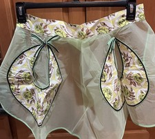 Vintage Half Apron Sheer Green with Front Pockets Looks NEW