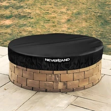 Heavy Duty 600D Waterproof Fire Pit Cover for 52-57 Inch In-Ground Pits