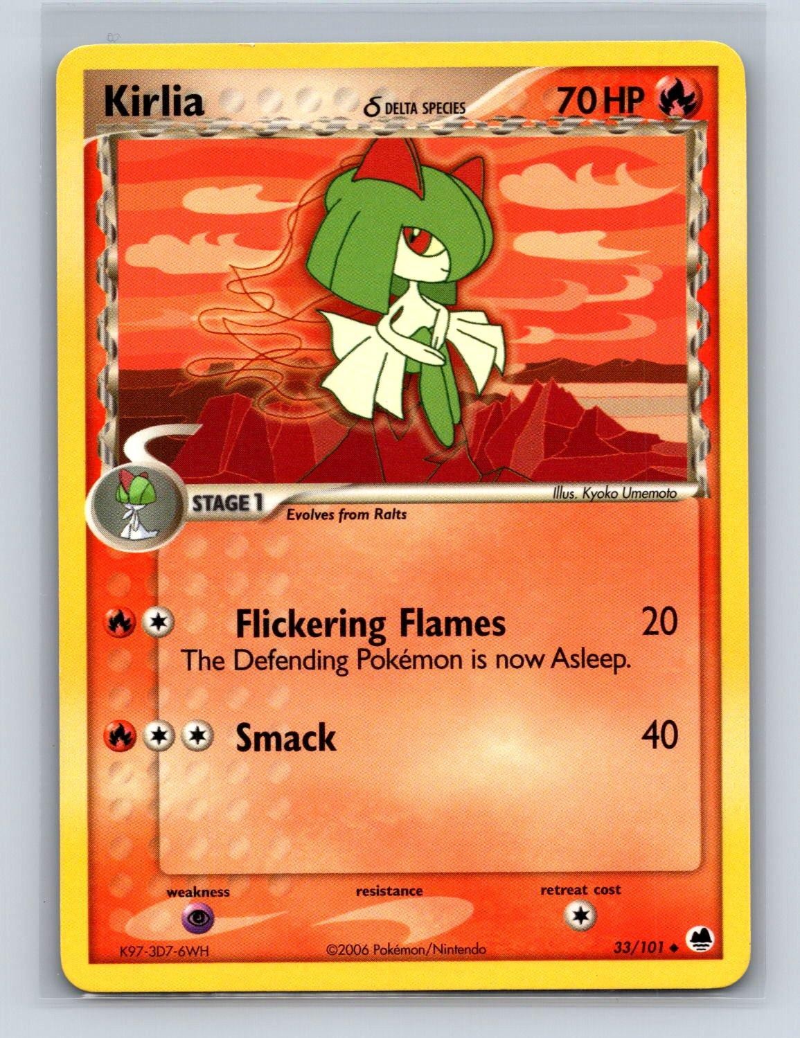 KIRLIA Δ 33/101 UC DRAGON FRONTIERS POKEMON LP