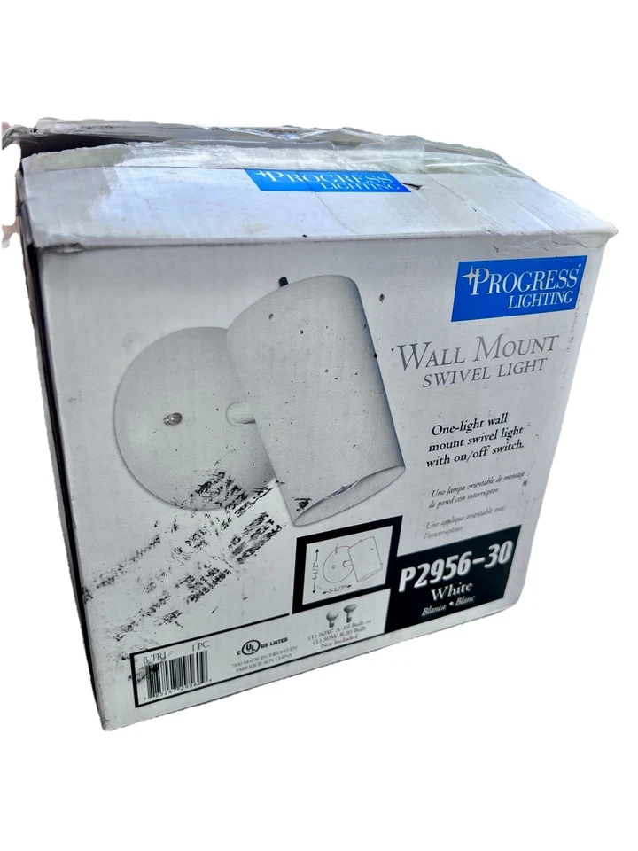 Progress Lighting P2956-30 Wall Mount White Indoor Swivel Single Light Fixture - Image 3 of 4
