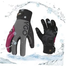  -20℃/-4°F Winter Work Gloves for Women, Cold Medium(Pack of 1) Dark Red