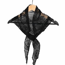 Elegant Embroidered Flower Lace Scarf Breathable Mesh Lightweight Female Headsca