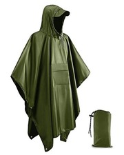 Victoper Waterproof Poncho Adult, Lightweight Reusable Rain Poncho Adult Wate...
