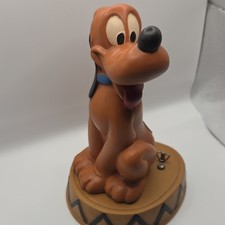 1982 WALT DISNEY PLUTO Ceramic Figurine Music Box
