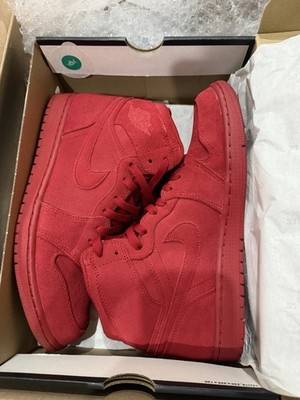 air jordan 1 retro high red suede Size 10 Used (A)