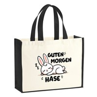Jutetasche Guten Morgen Hase Geschenkidee Guten Morgen Geschenk PräSent Mitbring
