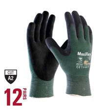 MaxiFlex Cut Men's Large Green ANSI 2 Premium Nitrile-Coated Outdoor and Work Gl