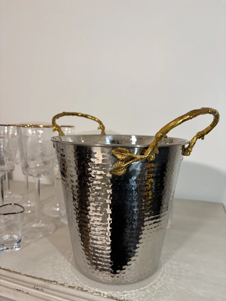 PAQUETE de vidrio martillado transparente con borde dorado y borde plateado - ¡¡NUNCA USADO!! ¡Nuevo!! Foto 2 de 4