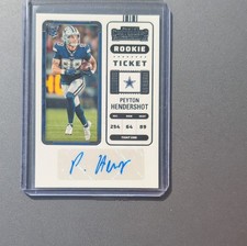 Panini Contenders Peyton Hendershot #281 Rookie Ticket Autograph Cowboys