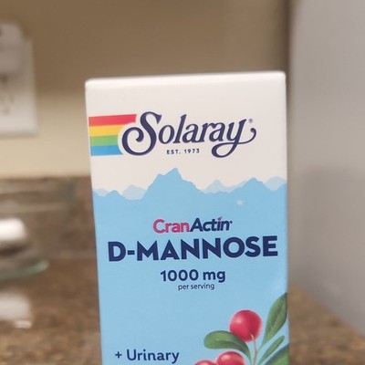 Solaray CranActin D-Mannose 1000mg Urinary Tract Support - 60 VegCaps, Vit C