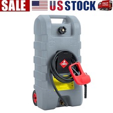 Fuel Caddy 15 Gallon Portable Gas Fuel Tank with Manual Fuel Transfer Pump