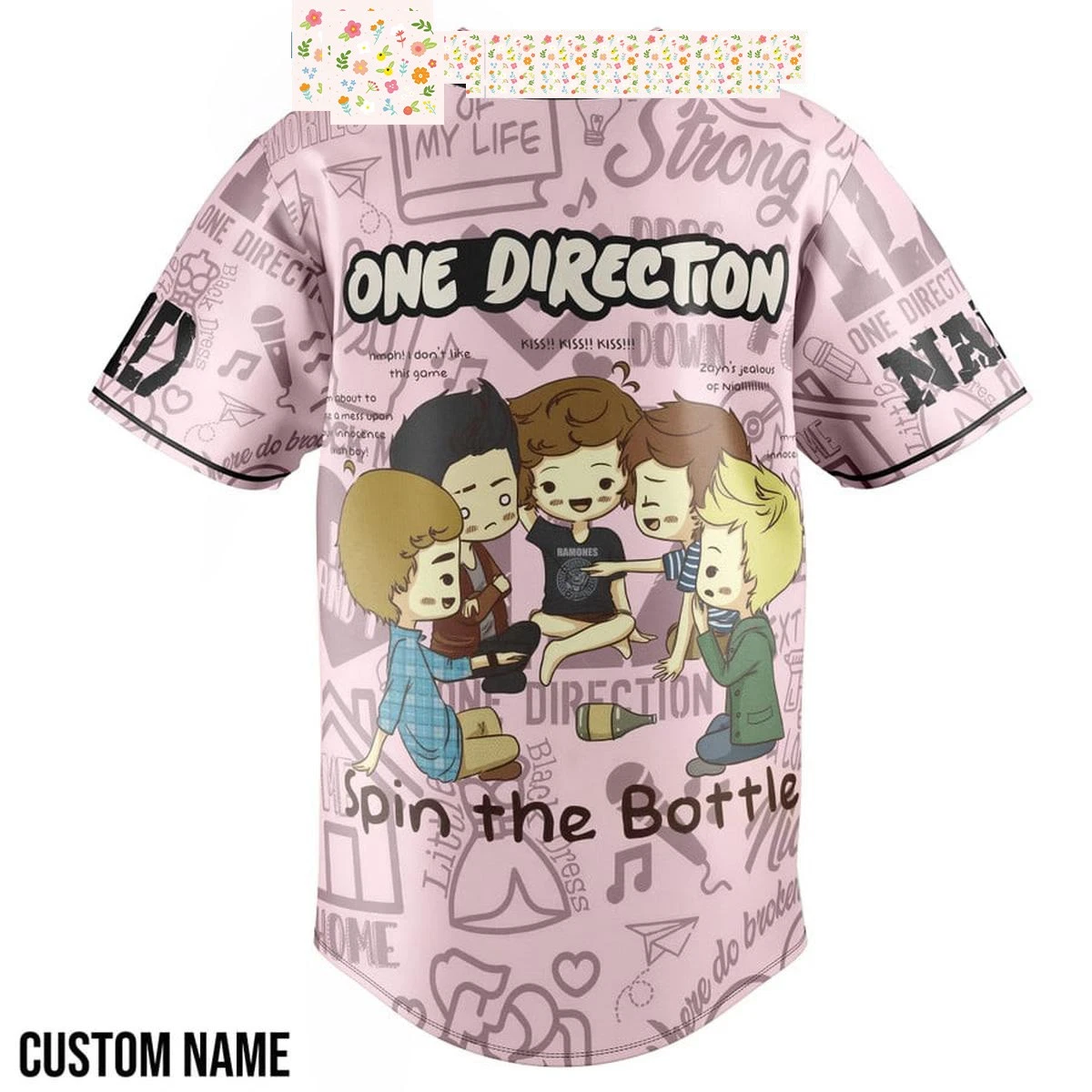 One Direction Spin The Bottle Personalized Baseball Jersey