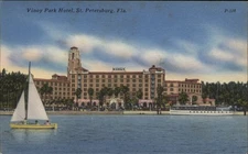 Vinoy Park Hotel St Petersburg Florida vintage postcard u544