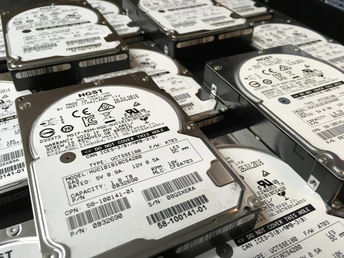 HGST SAS Internal Hard Disk Drives 1.8 TB Storage Capacity for