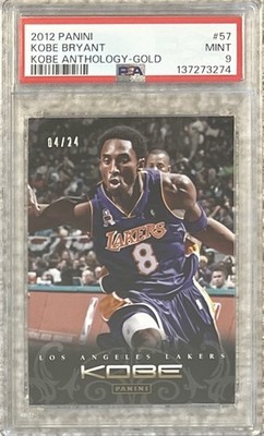 2012 PANINI ANTHOLOGY KOBE BRYANT #57 GOLD 14/24~PSA 9~BRAND NEW SLAB POP 4 W/1^