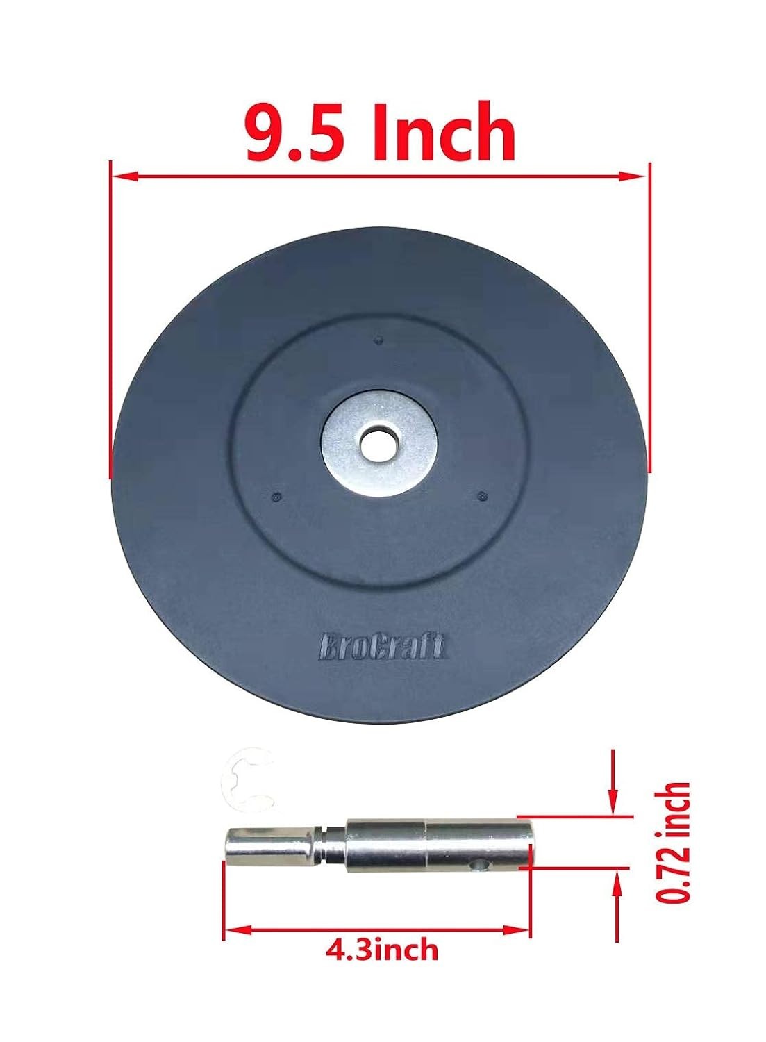 Ice Auger Adapter with 9.5" Stopper Disc/Stainless Steel - Ice Auger Drill Ad...