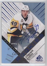 2016-17 SP Game Used Authentic Rookies Blue Auto Dominik Simon #123 Auto 2l0