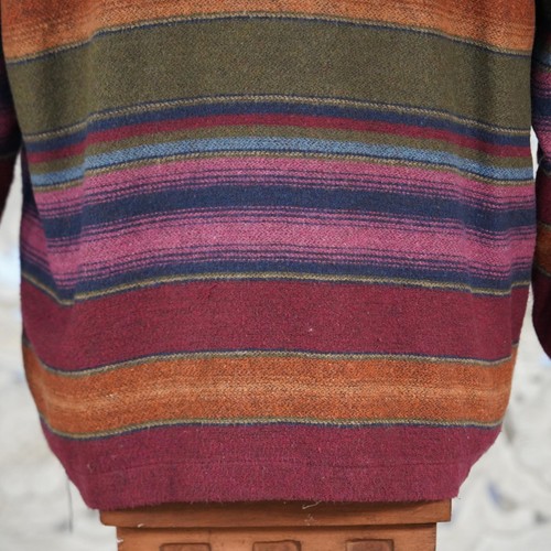 Vintage Blast Point Striped Snap Shacket M Southwestern Side Pockets Made in USA - Picture 9 of 9