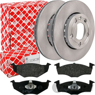 febi BREMSSCHEIBEN 239mm + BELÄGE VORNE für SKODA FABIA 1 2 6Y 5J + VW FOX 5Z