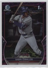 2023 Bowman Draft Chrome Fuchsia Lunar Refractor /199 Sabin Ceballos 0w27