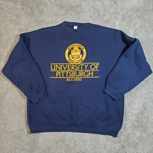 Vintage 80s 90s University of Pittsburgh ALUMNI Crewneck Sweater XL Made In USA