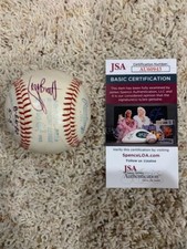 George Brett vintage Signed autographed Lee MacPhail baseball KC Royals JSA