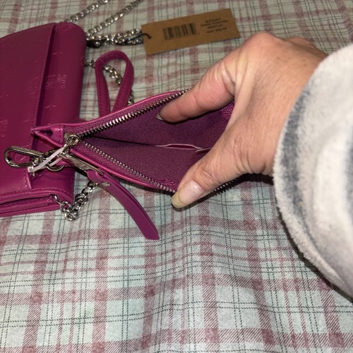 Steve Madden Pink Crossbody Bag Convertible Wristlet Clutch Bjuddy Matching Case - Picture 5 of 10
