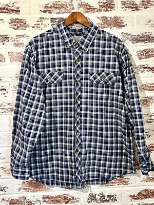 CE Schmidt Workwear Shirt Plaid Button Down Size XL