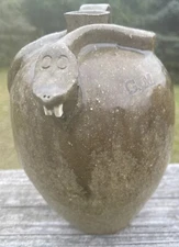 Gary Mitchell Catawba Valley Pottery Early Snake Face Jug 8”