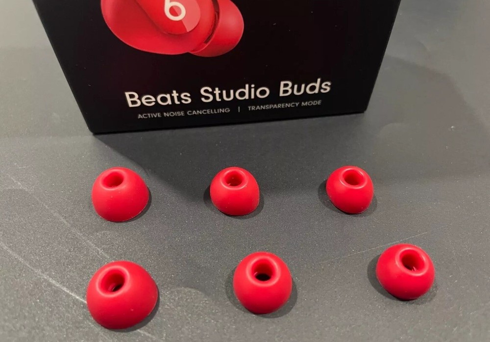 6 Pairs Studio Red NEW Replacement Beat Pro Buds Earbud Silicon tips L/M/S