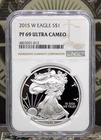 2015 "W" American PROOF Silver Eagle $1 NGC PF69 Ultra Cameo #012 ECC&C, Inc.
