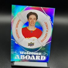 2024-25 UD Series 2 Welcome Aboard #18 Samuel Honzek Calgary Flames