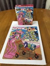 VINTAGE WHITMAN 1985 THE PINK PANTHER 100 PC JIGSAW PUZZLE USA MADE 12” X 15.5”