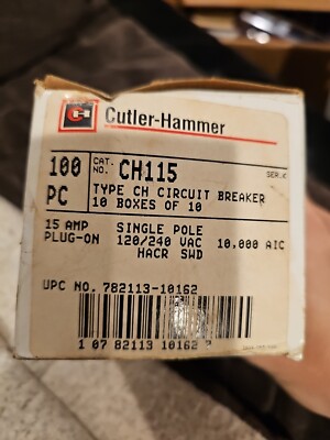 Cutler Hammer Ch115 Circuit Breaker Box Of 10 | eBay