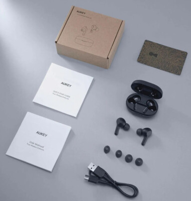 AUKEY Ultra-Compact True Wireless Earbuds EP-T25 Bluetooth 5 Headphones 25H Play