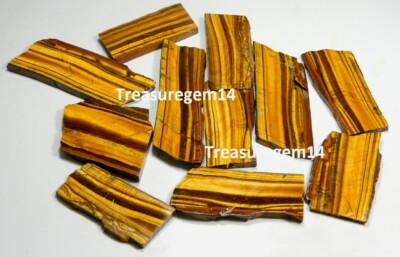 1250 CT NATURAL GOLDEN FIRE FLASHY TIGER'S EYE ROCK ROUGH SLAB,TILE TOP GEMSTONE