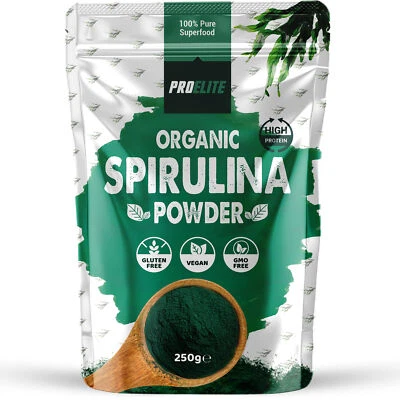 PROELITE Organic Spirulina Powder Cleanse Detox Energy High In Vitamins Minerals Protein