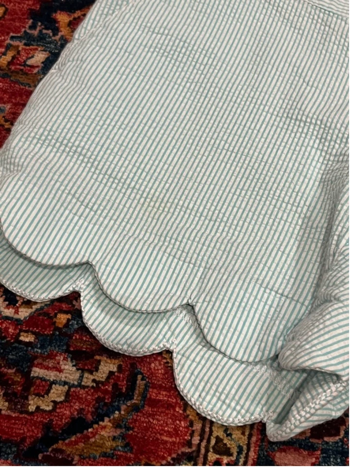 Шорты Lilly Pulitzer Buttercup Scallop в синюю белую полоску Seersucker размер 0 - Изображение 3 из 4