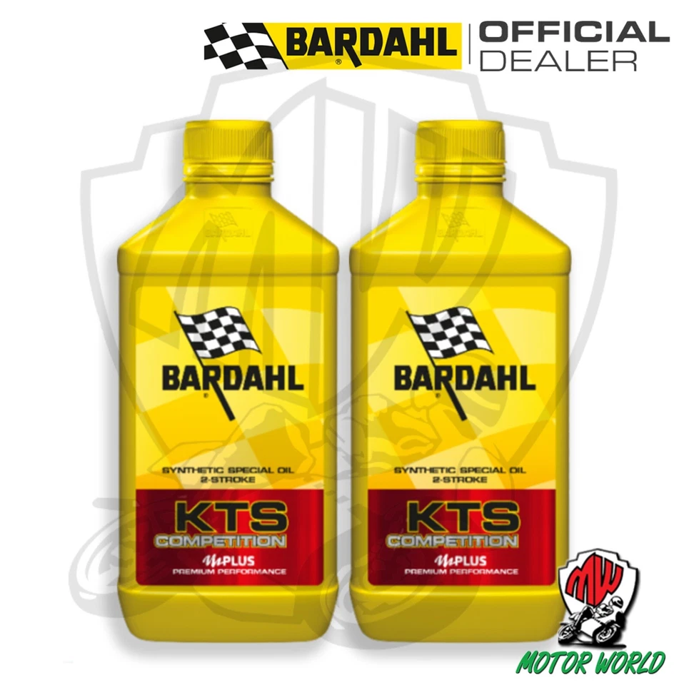 2 Litri Olio Miscela Bardahl Bardhal Kts Competition 100%Sintetico per Motori 2T