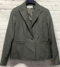 Kasper Blazer Women's Jacket Suit Separate Size 10 Solid Gray