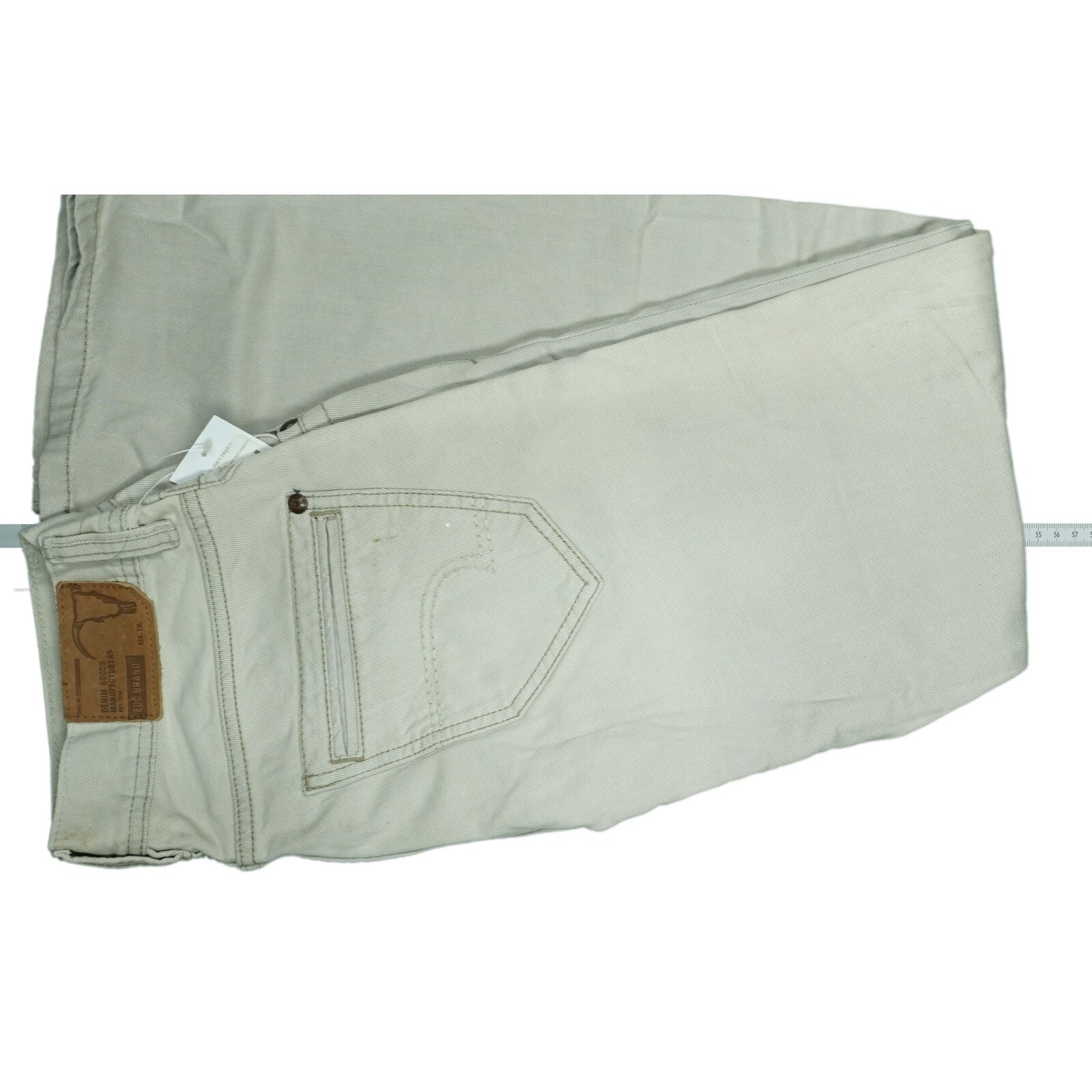 edc brand eagle low esprit mens jeans trousers 32/34 W32 L34 used look beige new image 7