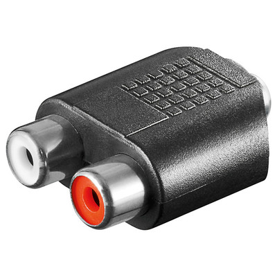2 ST. Audio-Adapter 2xCinch Kupplung>3,5mm stereo Kuppl. 10023