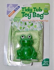 NWT Mommy's Helper Green Frog Tidy Tub Toy Bag Mesh Bath Toy Bag + Suction Cups