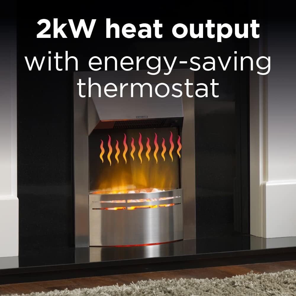 DIMPLEX Helmsdale Optiflame Inset Electric Fire Modern Chrome LED Flame HLM20CH eBay